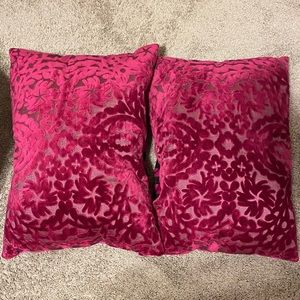 Christian Lacroix pink lumbar pillows
